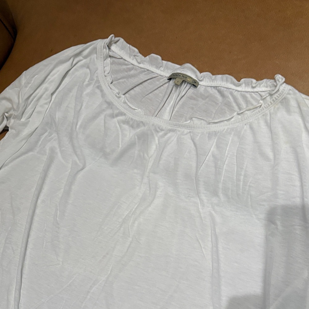 Patrizia Pepe Ivory Ruffle Blouse